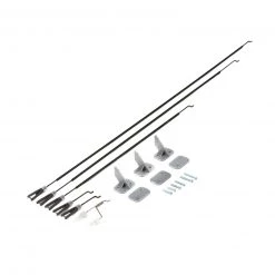 E-flite Pushrods and Control Horn Set: P-51D